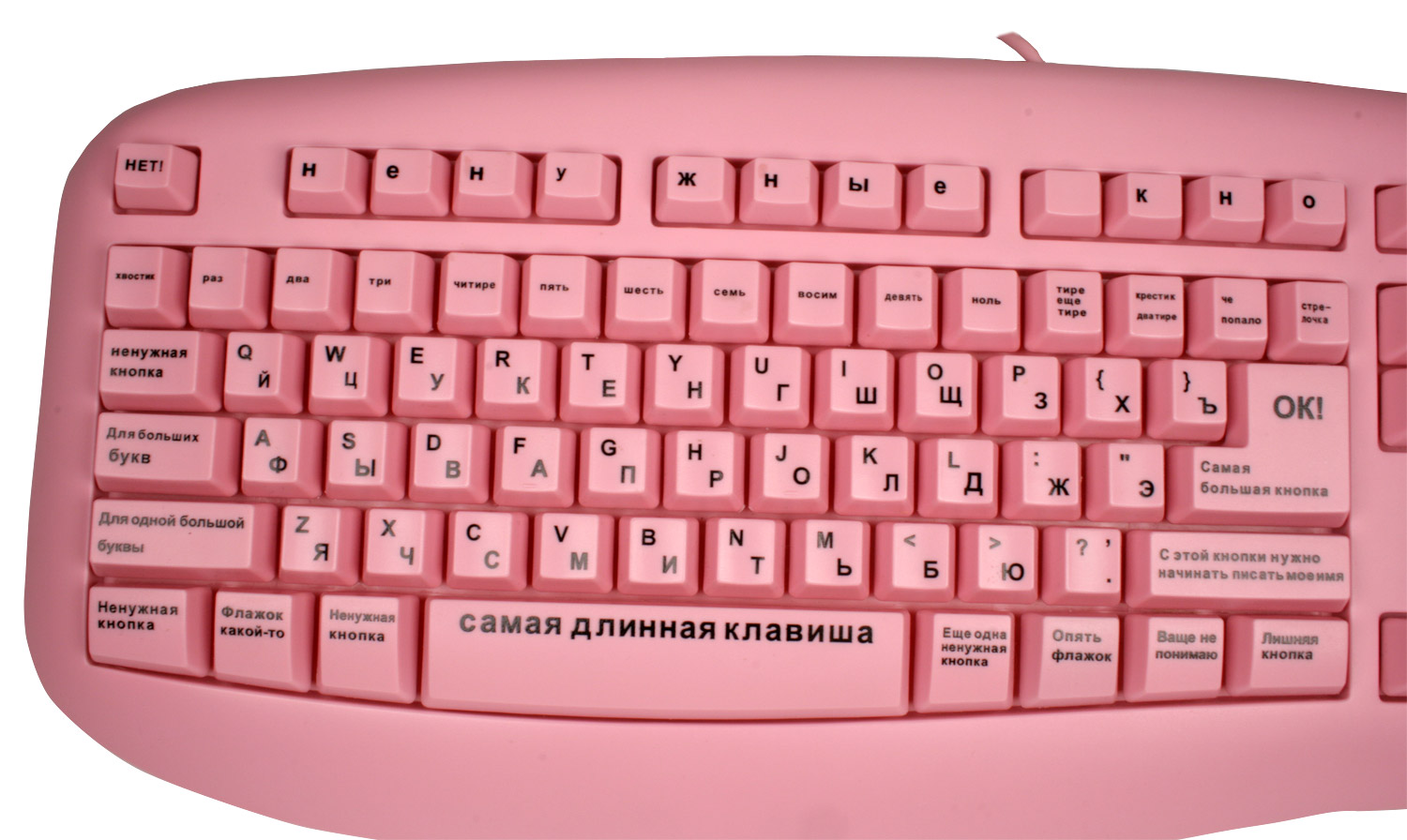 Клавиатура для блондинок розовая