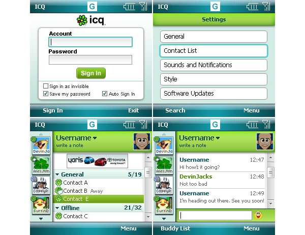 ICQ  Windows Mobile