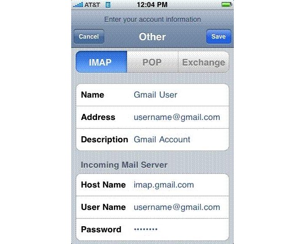 Gmail    IMAP