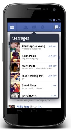 Улучшилось приложение Facebook для Android
