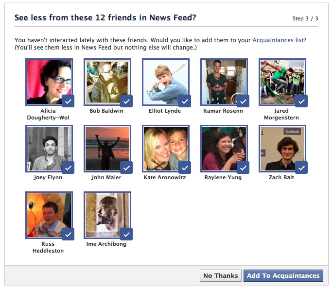 Facebook предложил превратить часть друзей в «знакомых»