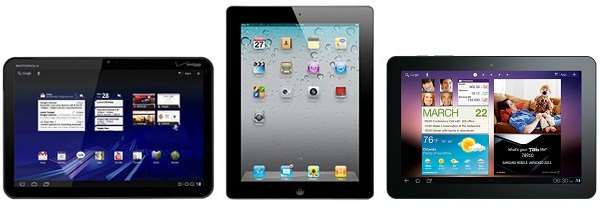 Xoom, iPad 2, Galaxy Tab 10.1