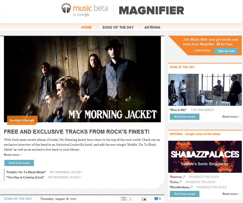 Google будет выдавать бесплатную музыку для Music Beta в новом блоге Magnifier