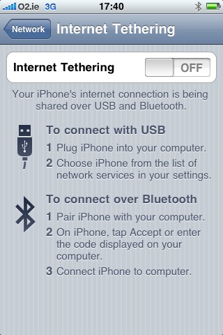 iPhone Internet Tethering