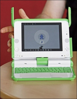 Дешёвый ноутбук OLPC XO-1 для детей развивающихся стран