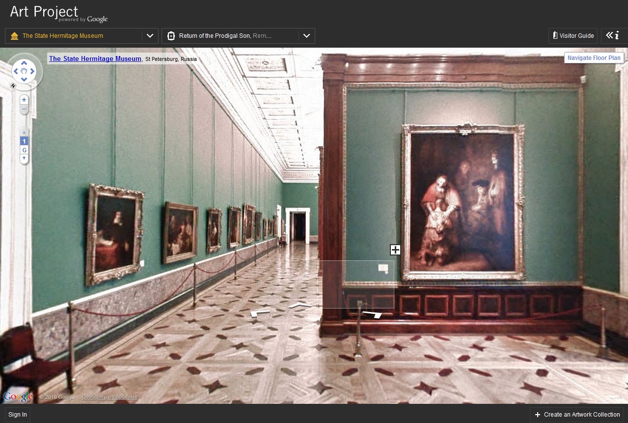 Google открыла виртуальный путеводитель по музеям на базе Street View