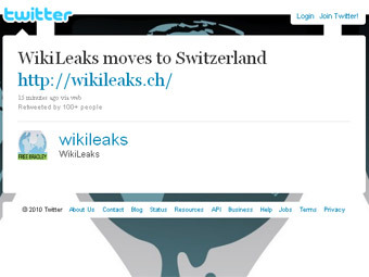 WikiLeaks переехал на швейцарский домен
