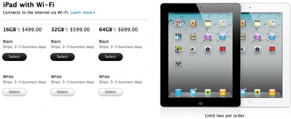 В США начались продажи iPad 2