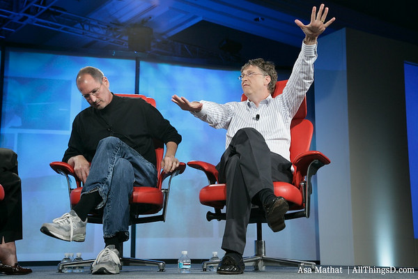Джобс и Гейтс на конференции D в 2007 году