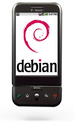 На T-Mobile G1 установили Debian