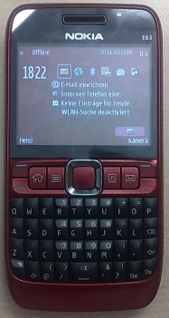 Шпионское фото Nokia E63