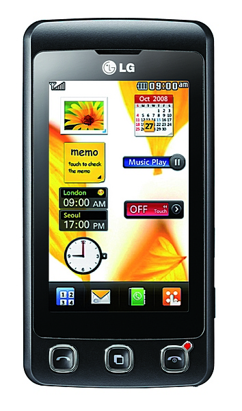 Телефон LG KP500 чёрного цвета
