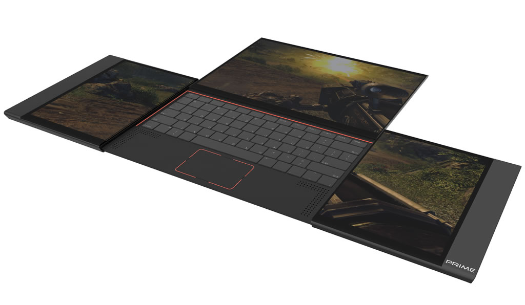 Prime Gaming Laptop - концепт трёхэкранного ноутбука