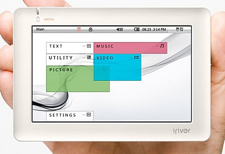 Медиаплеер iriver P10 с сенсорным экраном поддерживает рукописный ввод