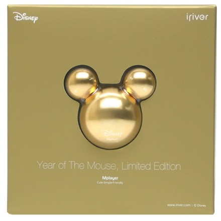 Плеер iriver Mickey Mouse, покрытый золотом