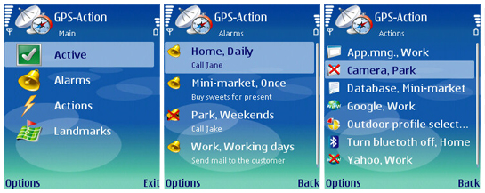 Symbian-приложение GPS-Action
