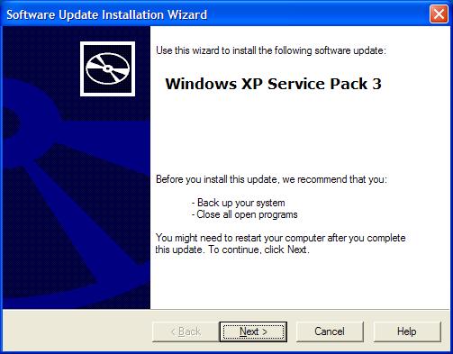 Установка Windows XP SP3