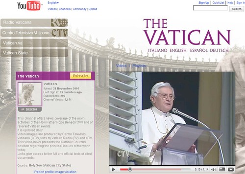 Папа Римский обращается к пастве через YouTube