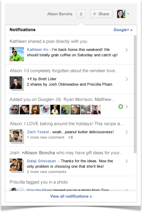 Подарки от Google+: «управление громкостью», новая система оповещений, новые фотоальбомы