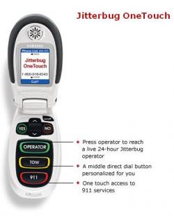 Jitterbug OneTouch - мобильный телефон для пожилых